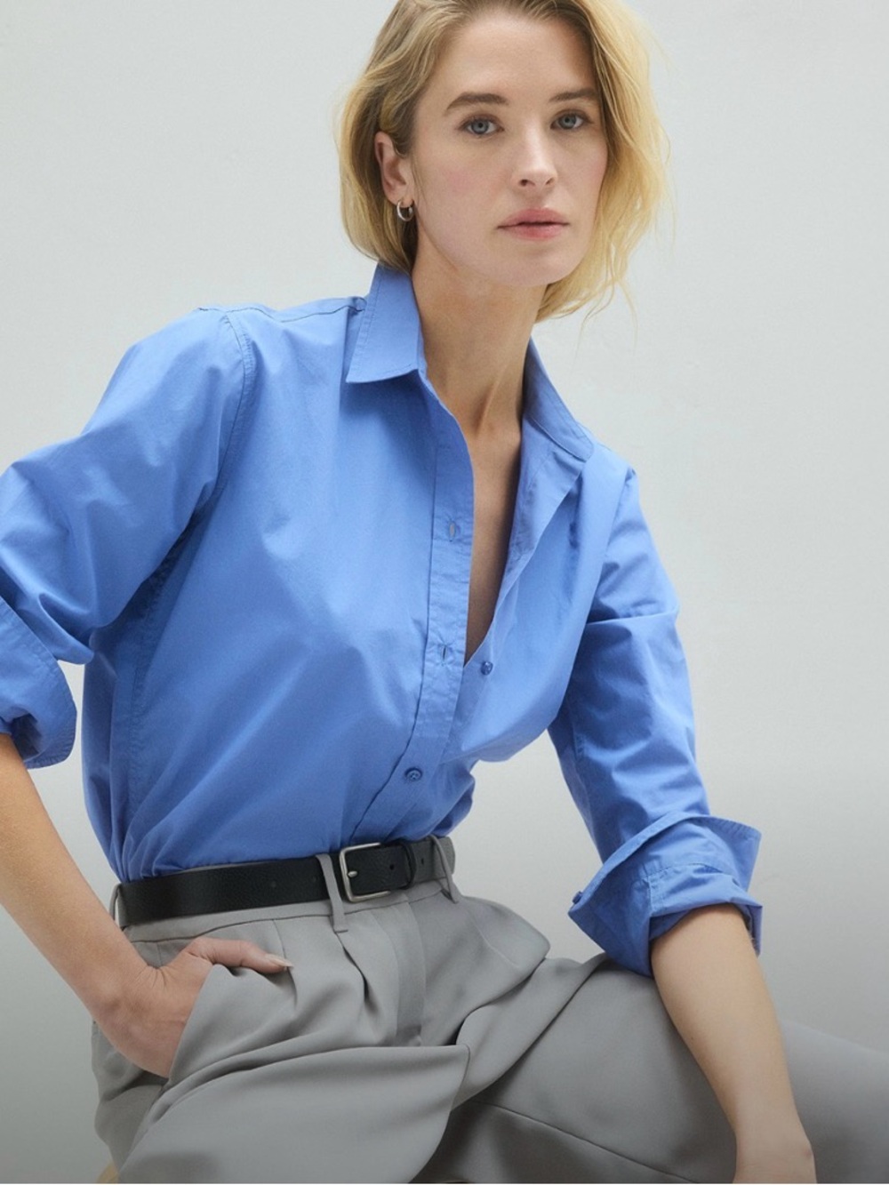 Quince 100% Organic Cotton Poplin Long Sleeve Shirt